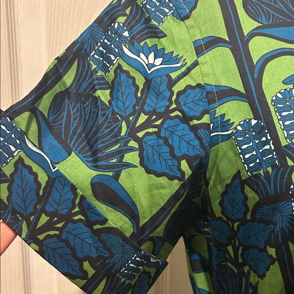 BROOKS BROTHERS Green and Blue Floral Shirt Dress - Picture 6 of 13